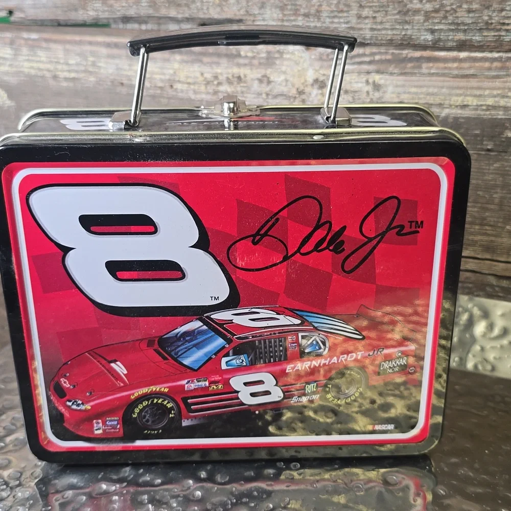 Dale Earnhardt Jr. #8 Red Racing Tin Lunchbox, Like New